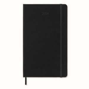 Moleskine 12 Monate Tageskalender 2024, Large/A5, Schwarz