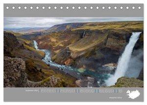Naturerlebnis Island (Tischkalender 2024 DIN A5 quer), CALVENDO Monatskalender