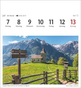 Südtirol Sehnsuchtskalender 2025 - Wochenkalender mit 53 Postkarten