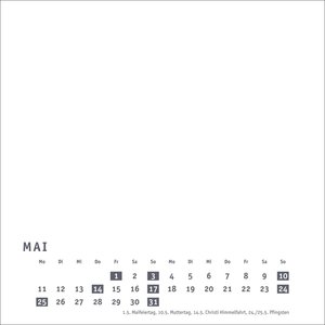 Premium-Bastelkalender weiß klein 2026