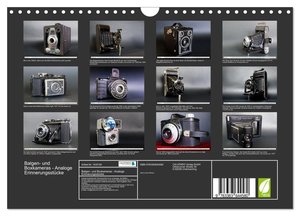 Balgen- und Boxkameras - Analoge Erinnerungsstücke (Wandkalender 2024 DIN A4 quer), CALVENDO Monatskalender