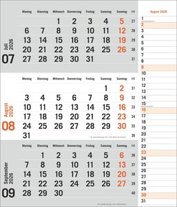 times&more 3-Monatsplaner, orange 2026