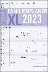Der MEGA-Familienplaner XL 2023 mit 8 Spalten - Familien-Timer 33x49,5 cm - Offset-Papier - mit Ferienterminen - Wand-Planer - Alpha Edition