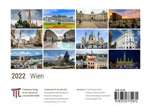 Wien 2022 - Timokrates Kalender, Tischkalender, Bildkalender - DIN A5 (21 x 15 cm)