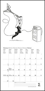 Bunny Suicides 2023 - Wand-Kalender - Mini-Broschürenkalender - 17,5x17,5 - 17,5x35 geöffnet - Cartoon