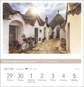 Das Glück liegt in Italien Postkartenkalender 2024. Wochen-Kalender mit 53 besonderen Orten. Stimmungsvolle Foto-Motive zum Aufhängen und Aufstellen