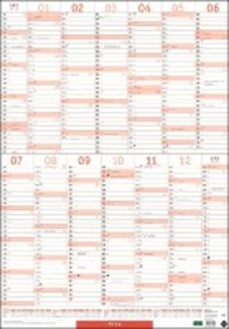 Mega-Posterplaner, rot Kalender 2022