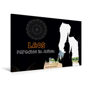 Premium Textil-Leinwand 120 cm x 80 cm quer Ein Motiv aus dem Kalender Laos - Paradies in Asien