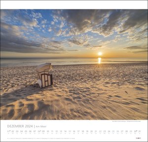 Am Meer - Sand, Wind und Wellen Kalender 2024. Kalender Großformat mit Fotos von Wogen und Sandstränden. Ein Fotokalender, der Lust auf den nächsten Urlaub macht.