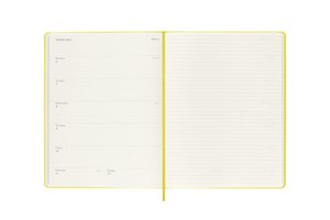 Moleskine 12 Monate Wochen Notizkalender - Color 2023 XL, Strohgelb