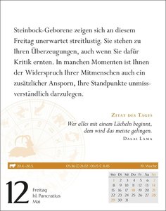 Steinbock Sternzeichenkalender 2023: Tagesabreißkalender. Mini-Tischkalender 2023 mit täglichem Horoskop. Kleiner Kalender mit täglichem Blick in die Sterne.
