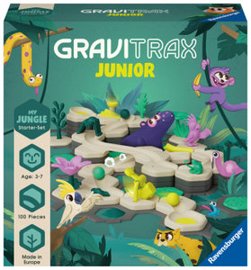 Ravensburger GraviTrax Junior Starter-Set L Jungle 27499 -Murmelbahn überwiegend aus nachwachsenden Rohstoffen mit Themenwelten, Lern- und Konstruktionsspielzeug für Jungs und Mädchen ab 3 Jahren