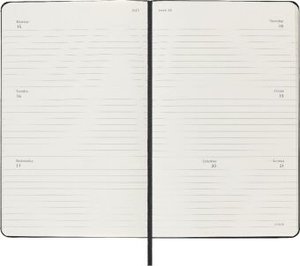 Moleskine 12 Monate Wochenkalender 2024, Large/A5, Schwarz