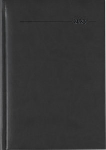 Buchkalender Tucson schwarz 2023 - Büro-Kalender A5 - Cheftimer - 1 Tag 1 Seite - 352 Seiten - Tucson-Einband - Termin-Planer - Alpha Edition