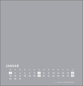 Bastelkalender 2024 Premium silbergrau groß. Blanko-Kalender zum Basteln mit extra Titelblatt für eine persönliche Gestaltung. Foto- und Bastelkalender 2024.