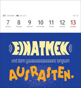 Der fette Vogel bricht den Ast Postkartenkalender 2025 - Wochenkalender - 53 Karten mit frechen Sprüchen