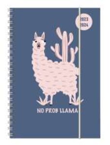 Collegetimer Llama 2023/2024 - Schüler-Kalender A5 (15x21 cm) - Lama - Ringbindung - Weekly - 224 Seiten - Terminplaner - Alpha Edition