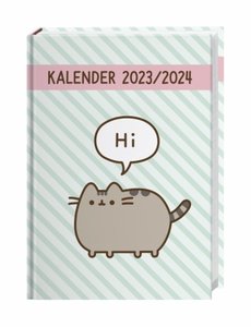 Pusheen 17-Monats-Kalenderbuch A5 2023/2024. Praktischer Kalender für Schule und Uni mit flexiblem Einband und Lesebändchen. Buchkalender mit niedlichen Katzen-Cartoons.