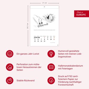 Loriot Heile Welt Halbmonatskalender 2026