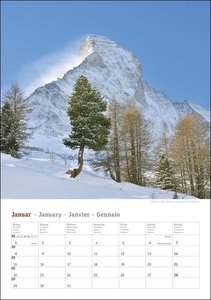 Alpen Kalender 2024. Beeindruckender Fotokalender mit traumhaften Alpenaufnahmen und viel Platz für Notizen und Termine. Jahres-Wandkalender 2024.