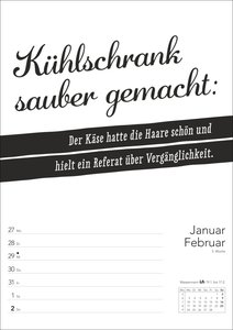 Typo-Sprüche-Kalender s/w Wochenplaner 2025
