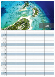 Inseln & Strände - Plätze zum Entspannen - 2023 - Kalender DIN A3 - (Familienplaner)