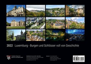 Luxemburg - Burgen und Schlösser voll von Geschichte 2022 - Black Edition - Timokrates Kalender, Wandkalender, Bildkalender - DIN A4 (ca. 30 x 21 cm)