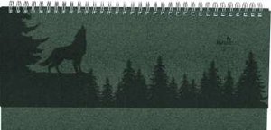 Tisch-Querkalender Nature Line Pine 2024 - Tisch-Kalender - Büro-Kalender quer 29,7x13,5 cm - 1 Woche 2 Seiten - Umwelt-Kalender - mit Hardcover