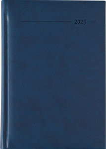 Buchkalender Tucson blau 2023 - Büro-Kalender A5 - Cheftimer - 1 Tag 1 Seite - 352 Seiten - Tucson-Einband - Termin-Planer - Alpha Edition