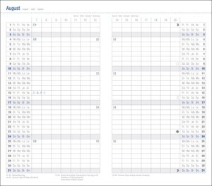 Monats-Taschenkalender, schwarz 2025