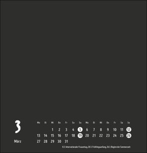 Bastelkalender schwarz mittel 2023