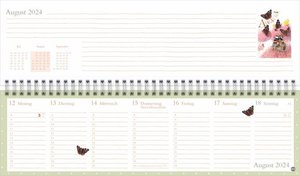 Marjolein Bastin: Wochenquerplaner 2024. Übersichtlicher Umklapp-Kalender 2024 mit zarten Naturillustrationen. Kalender für Schreibtisch oder Wand mit Wochenkalendarium.