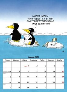 Uli Stein Männer Kalender 2025: Monatskalender für die Wand