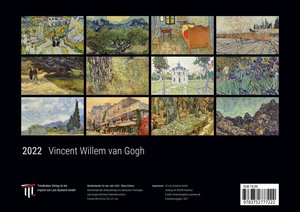 Vincent Willem van Gogh 2022 - Black Edition - Timokrates Kalender, Wandkalender, Bildkalender - DIN A4 (ca. 30 x 21 cm)