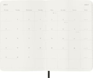 Moleskine 12 Monate Monats Notizkalender 2024, Pocket/A6, Schwarz