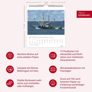 Nordseeküste Postkartenkalender 2026