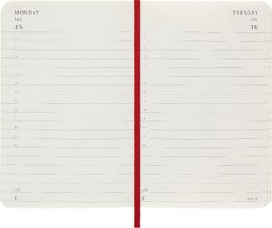 Moleskine 12 Monate Tageskalender 2024, Pocket/A6, Scharlachrot