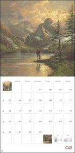 Land of Light Broschurkalender 2024. Kunstvoller Wandkalender mit idyllischen Gemälden. Einzigartiger Kunstkalender mit Bildern von Thomas Kinkade . 29,5 x 30 cm, ausgeklappt 29,5 x 60 cm.