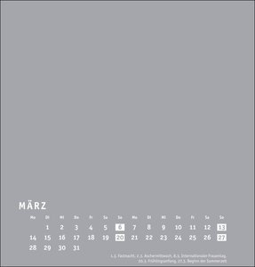 Bastelkalender silbergrau mittel 2022