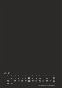 Premium-Bastelkalender schwarz A4 2026