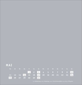 Premium-Bastelkalender silbergrau groß 2026