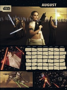 Star Wars Broschur XL 2024. Praktisch und ein absoluter Hingucker: Terminplaner 2024 groß mit den besten Szenen aus den Star Wars Filmen. Viel Platz für Termine in einem Kalender für Star Wars Fans.