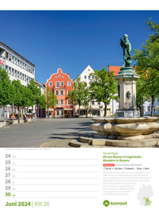 Deutschland ist wanderbar! Komoot - Wochenplaner Kalender 2024