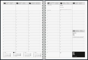 Wochenkalender Modell 781, 2022 Kunststoff-Einband schwarz