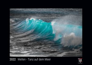 Wellen - Tanz auf dem Meer 2022 - Black Edition - Timokrates Kalender, Wandkalender, Bildkalender - DIN A4 (ca. 30 x 21 cm)