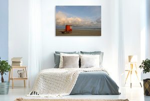 Premium Textil-Leinwand 120 cm x 80 cm quer Ein Motiv aus dem Kalender Strandimpressionen von der Nordsee