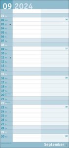 Basic Planer für mich 2024. Praktischer Wandplaner mit 2 Spalten. Wandkalender mit Schulferien und 3-Monats-Ausblick. Terminkalender 2024 zum Eintragen.