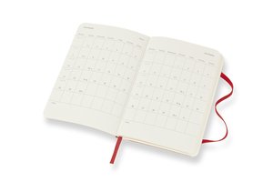 Moleskine 12 Monate Wochen Notizkalender 2022 Pocket/A6, Scharlachrot