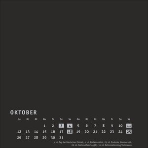 Premium-Bastelkalender schwarz klein 2026
