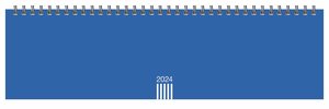 Wochenplaner quer 2024 in blau. Praktischer Tischquerkalender zum Umklappen. Zeitloser Spiral-Kalender 2024 fürs Büro. Wochenplaner für den Schreibtisch.